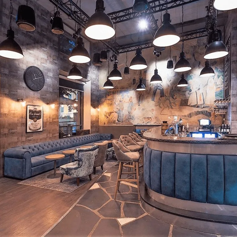 UPTOP wholesale custom restaurant furniture set fast food booth furniture bar restaurant booth seating sofa dining set