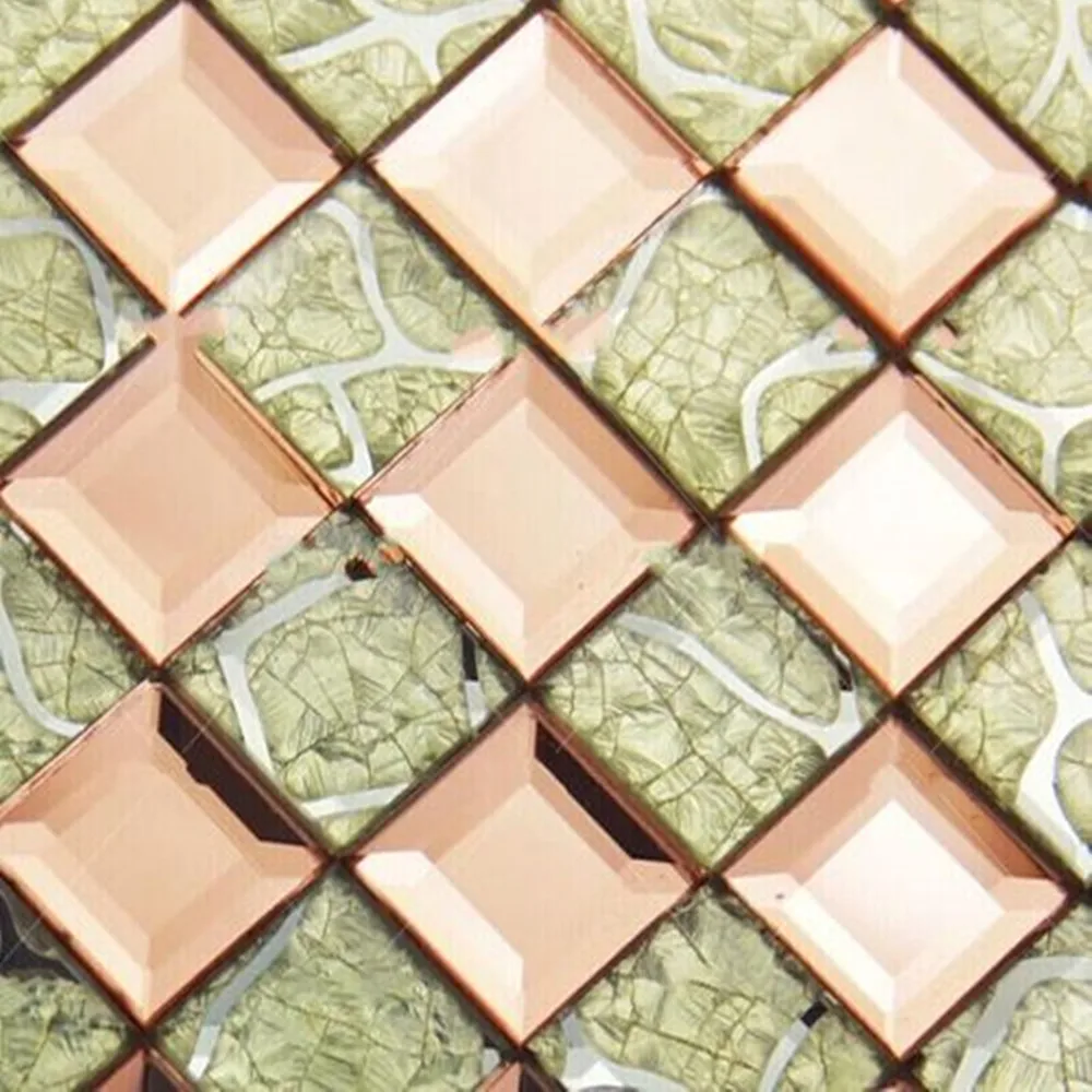 top sales customized sizes 4mm 5mm beveled mirror tiles