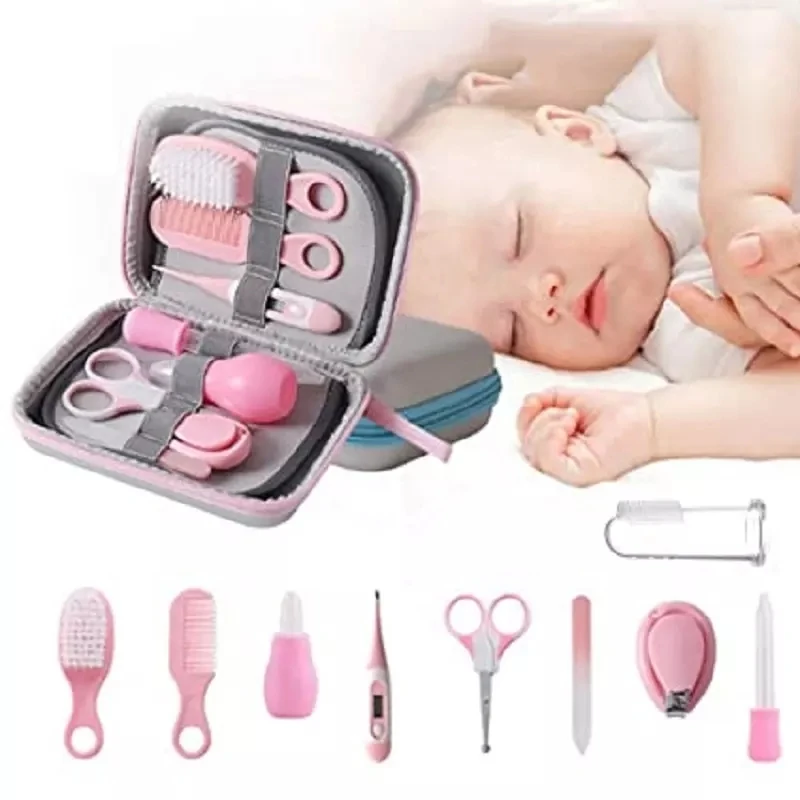 Best Selling Presents 8 in 1 Portable ECO-friendly Baby HealthCare Kit Manicure Nail Grinder Polisher Trimmer Baby Kit Set