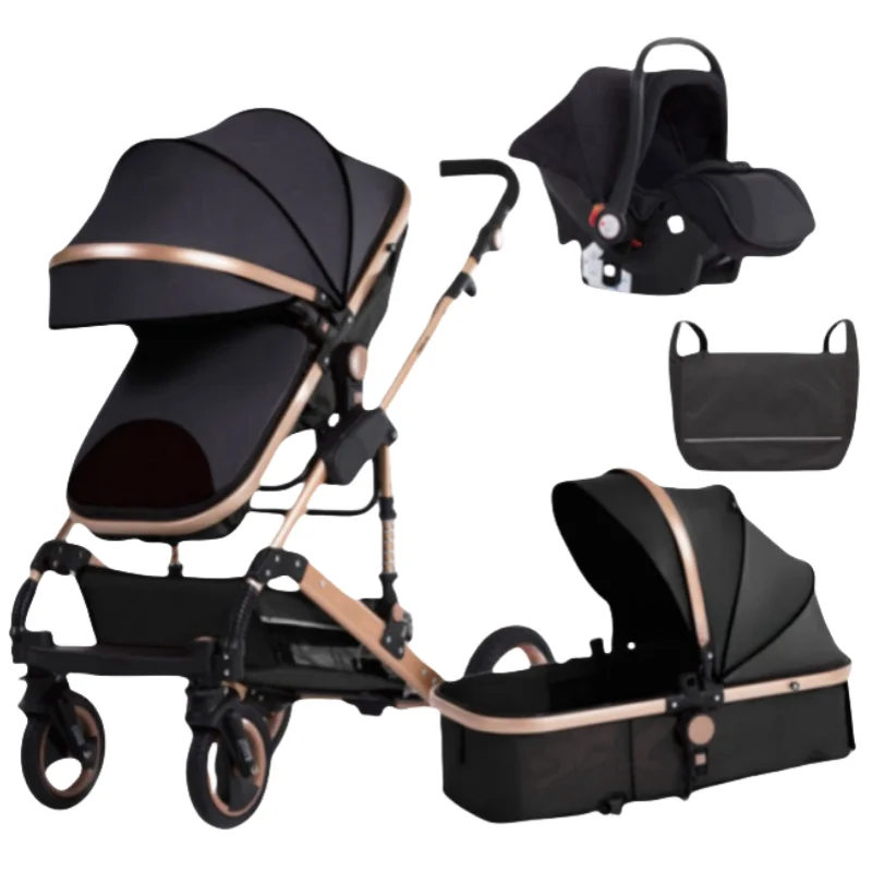 Baby stroller 4 in 1 Light weight High Landscape  Portable Baby Stroller for Newborn Infant Cradle
