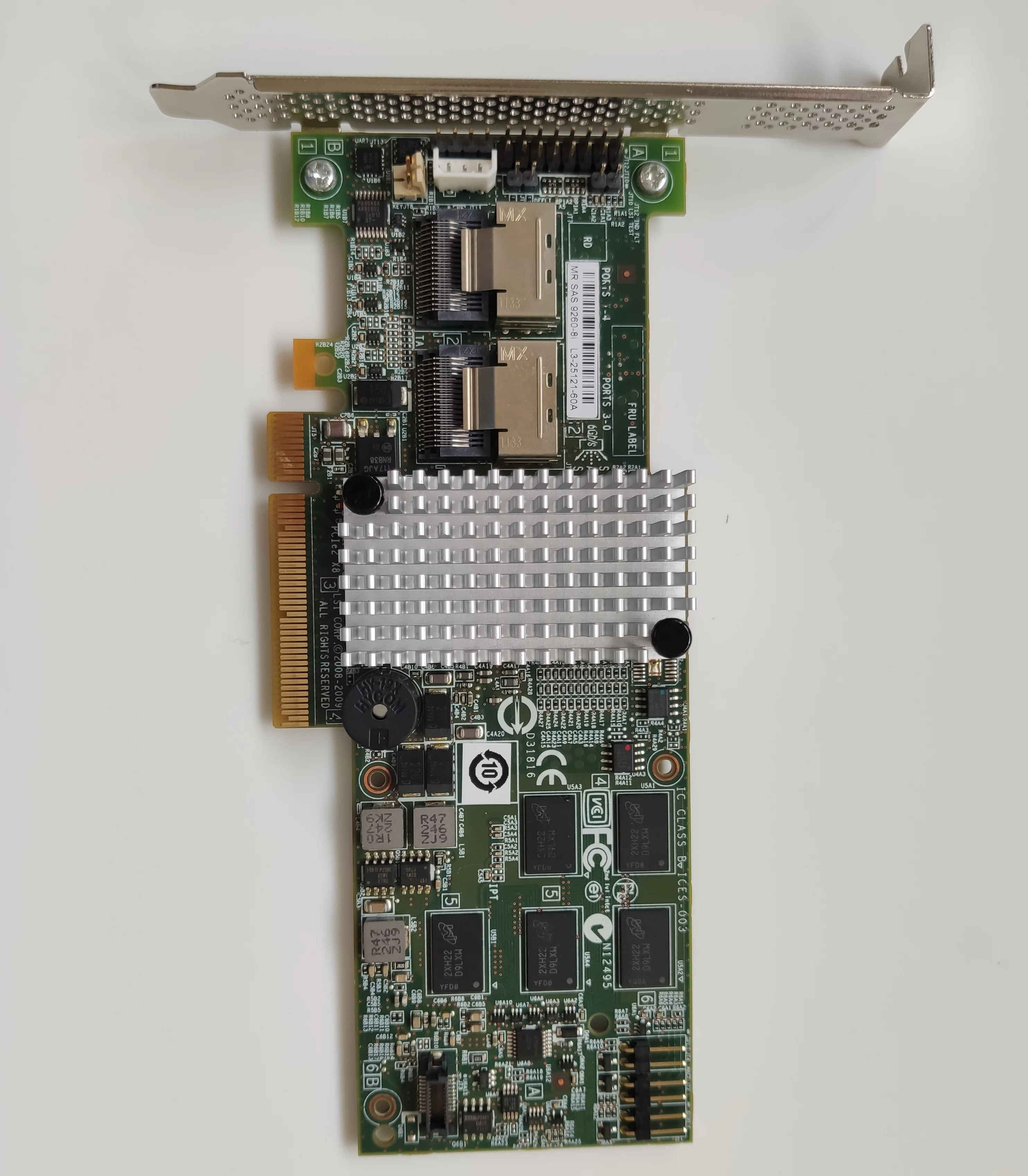 Плата контроллера LSI MR SAS 9260-8I с поддержкой RAID0,1, 5, 6, 10 RAID 8port RAID