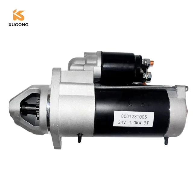 EC240 EC290 Auto Motors Starters Spare Parts D7D Engine Starter Motors 24V 4.0KW 9T