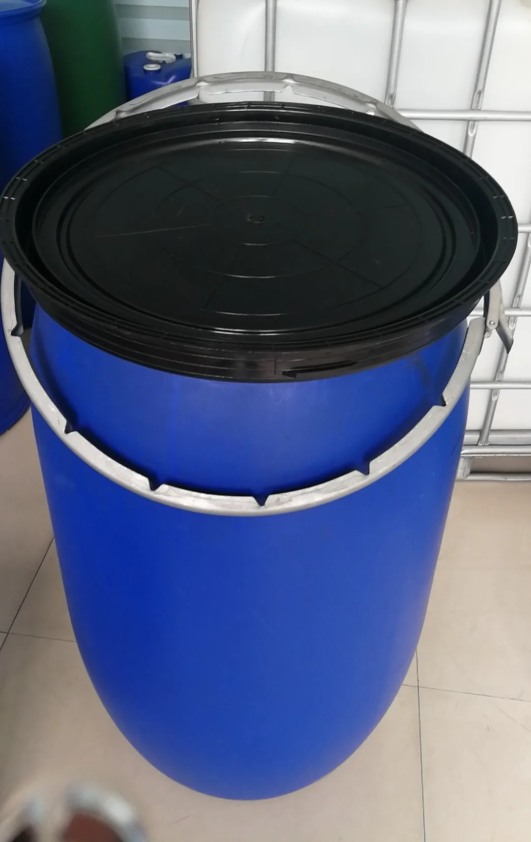 Empty Food Grade 220L 250kg Open Head Top Plastic Drum Barrel With Hoop For Sale Price