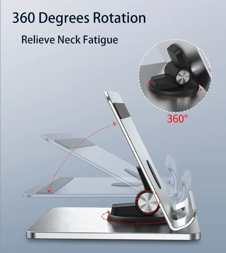 High Quality Adjustable Tablet PC Stands Holder Desktop Aluminum Tablet Dock Cradle Compatible with iPad.jpg