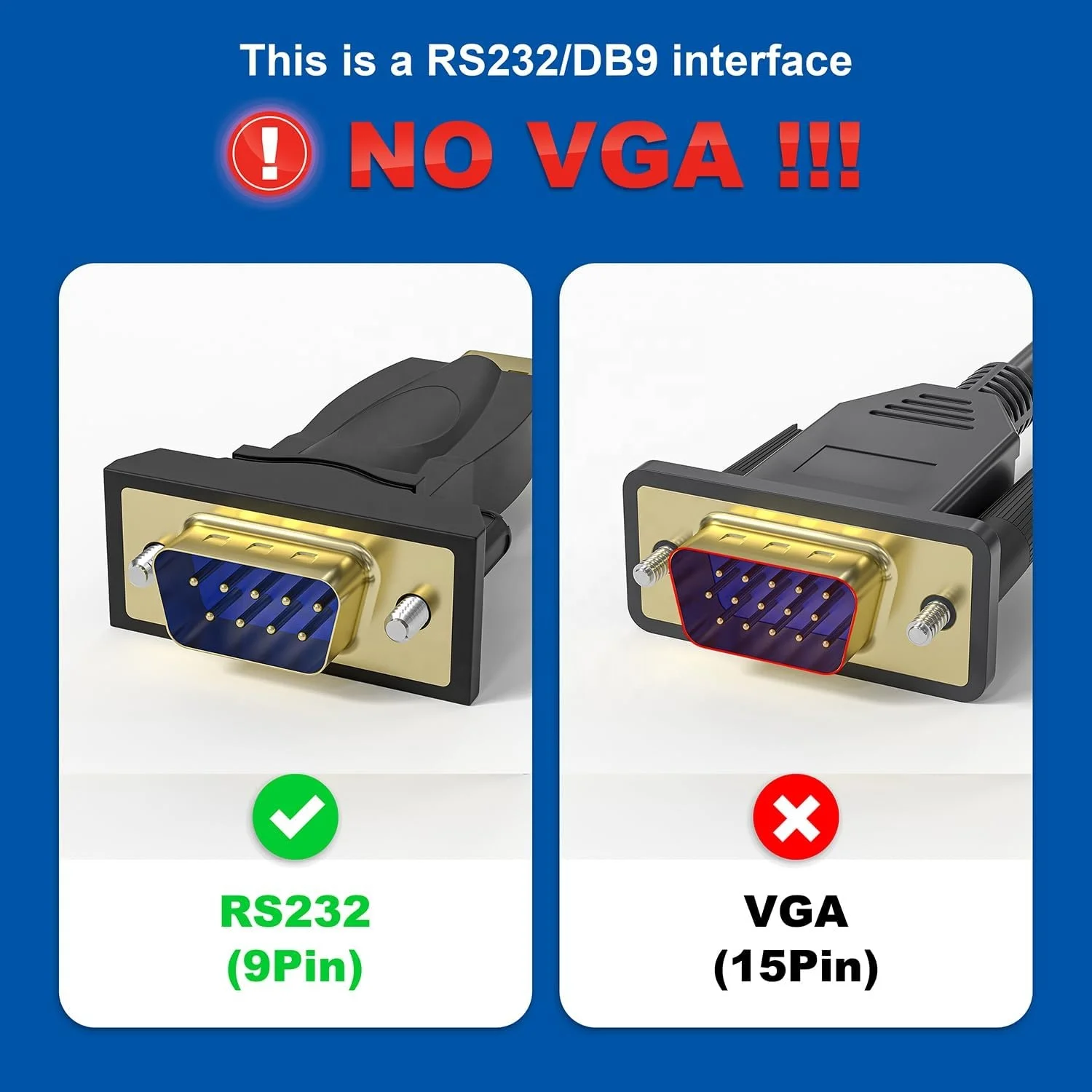 USB to DB9 Male R2S32 Serial and Printer Cable USB Serial Adapter with FTDI Chipset