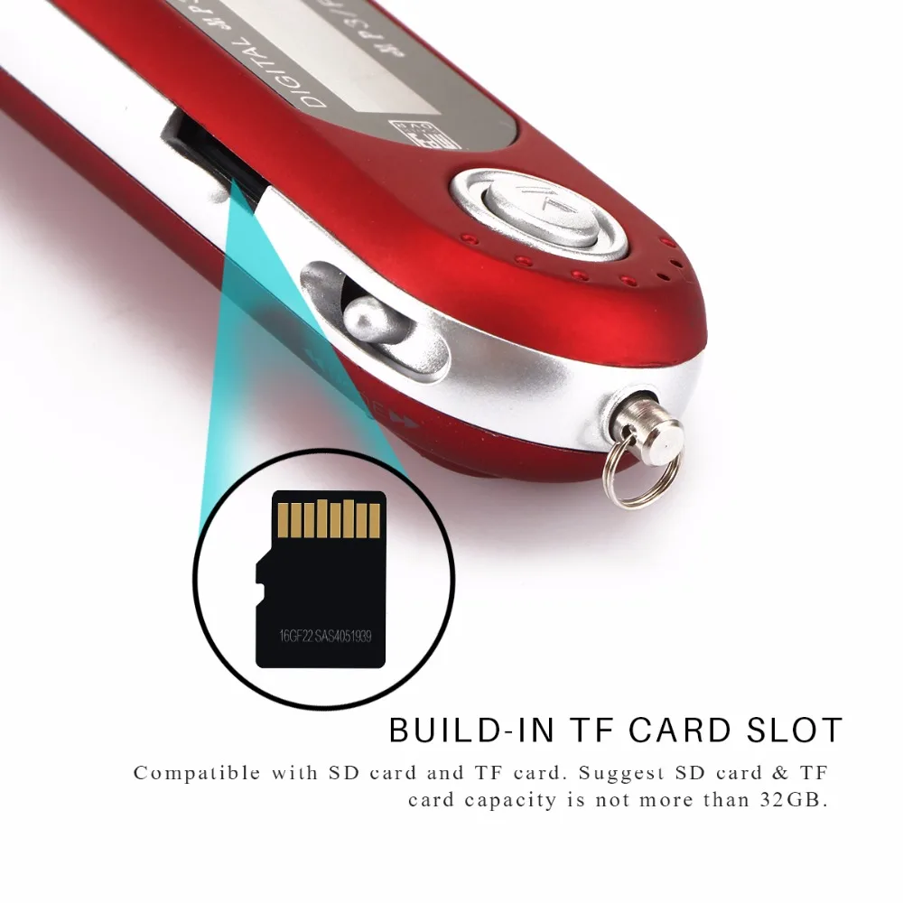 
Mini Portable USB Flash MP3 Player LCD Screen Digital mp3 Music Player 