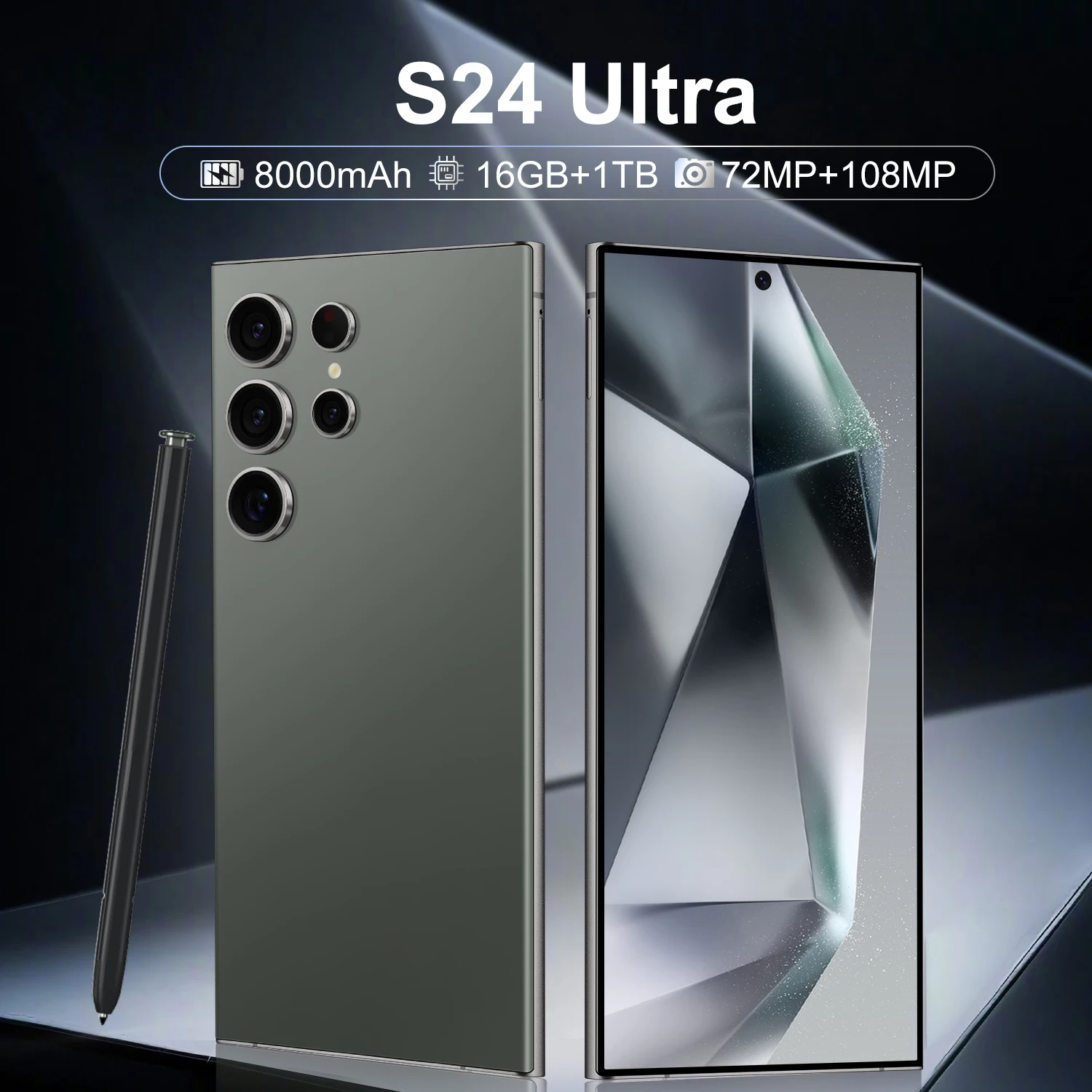 Hot Selling S24 ULTRA original 16GB+1TB 72MP+108MP 7.3 Inch Mobile Smartphone Big Battery Android 14 Cell Phone