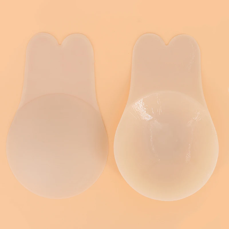 Customize Sexy  Rabbit Ear Seamless Matte Breast Lift Silicon Covers Pasties Reusable Adhesive Silicone Nipple Cover