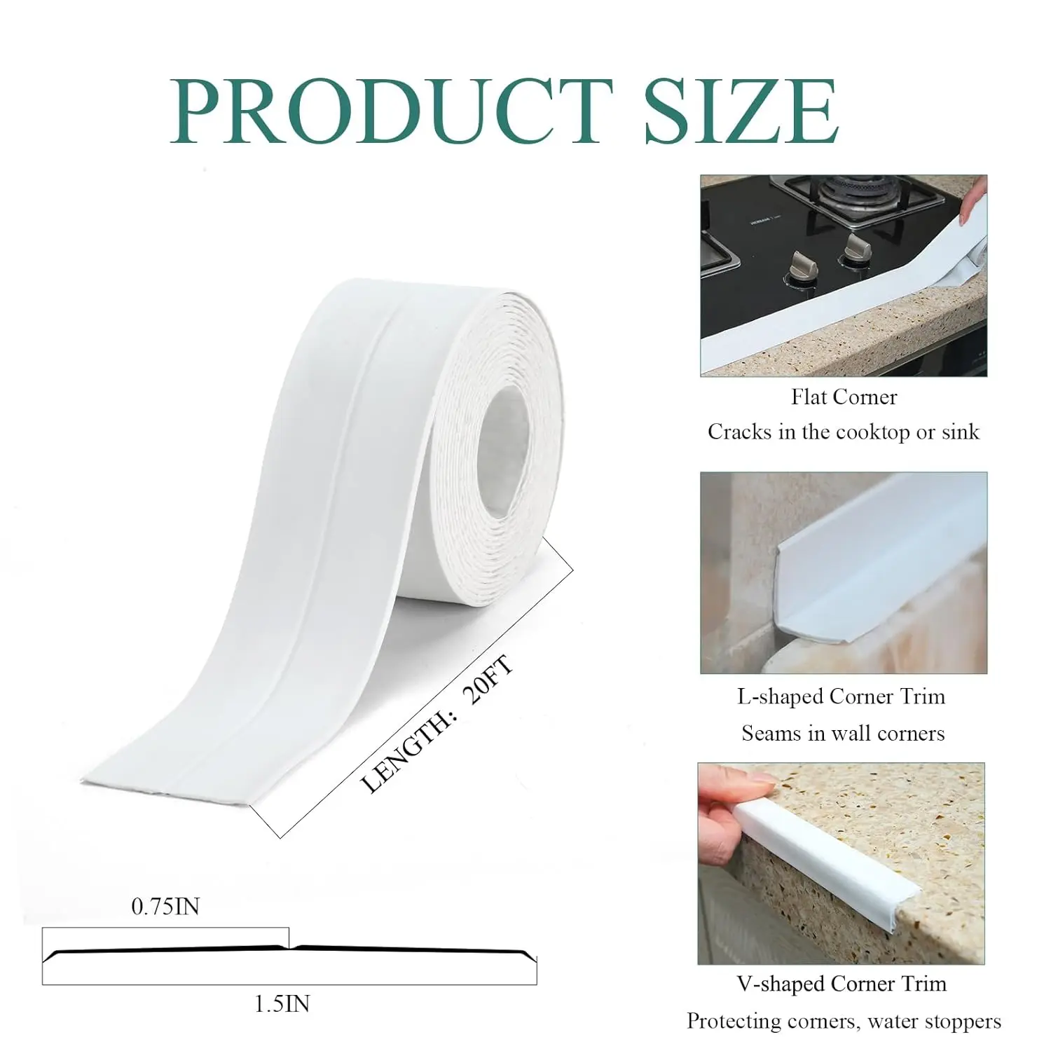 Butyl waterproof tape Self Adhesive Caulk Strip, Wall Sealing Tape, Waterproof Sealant Kitchen, Bathroom caulking Tape Shower