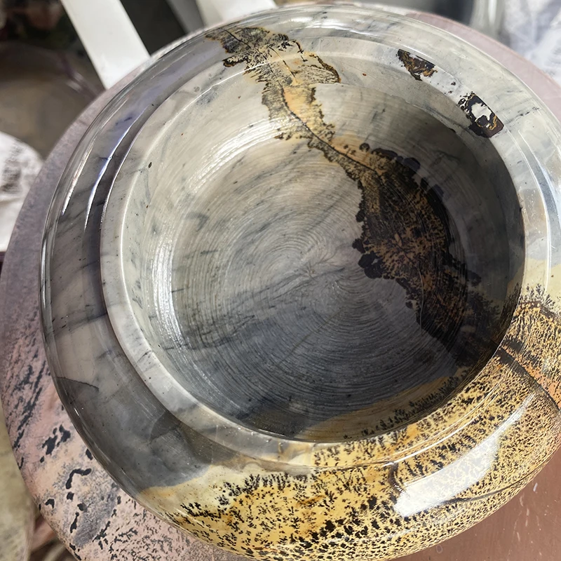 Wholesale Crystal incense burner Crafts Crystal Healing Stone Picture Jasper censer Statue for fengshui home decoration