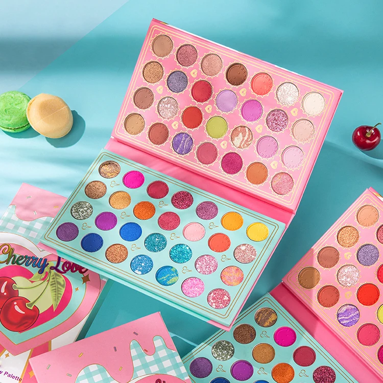 Students stage cosmetics Comic Con Cosplay party pink matte pearl glitter kids eye shadow palette kit eyeshadow sombra de ojos