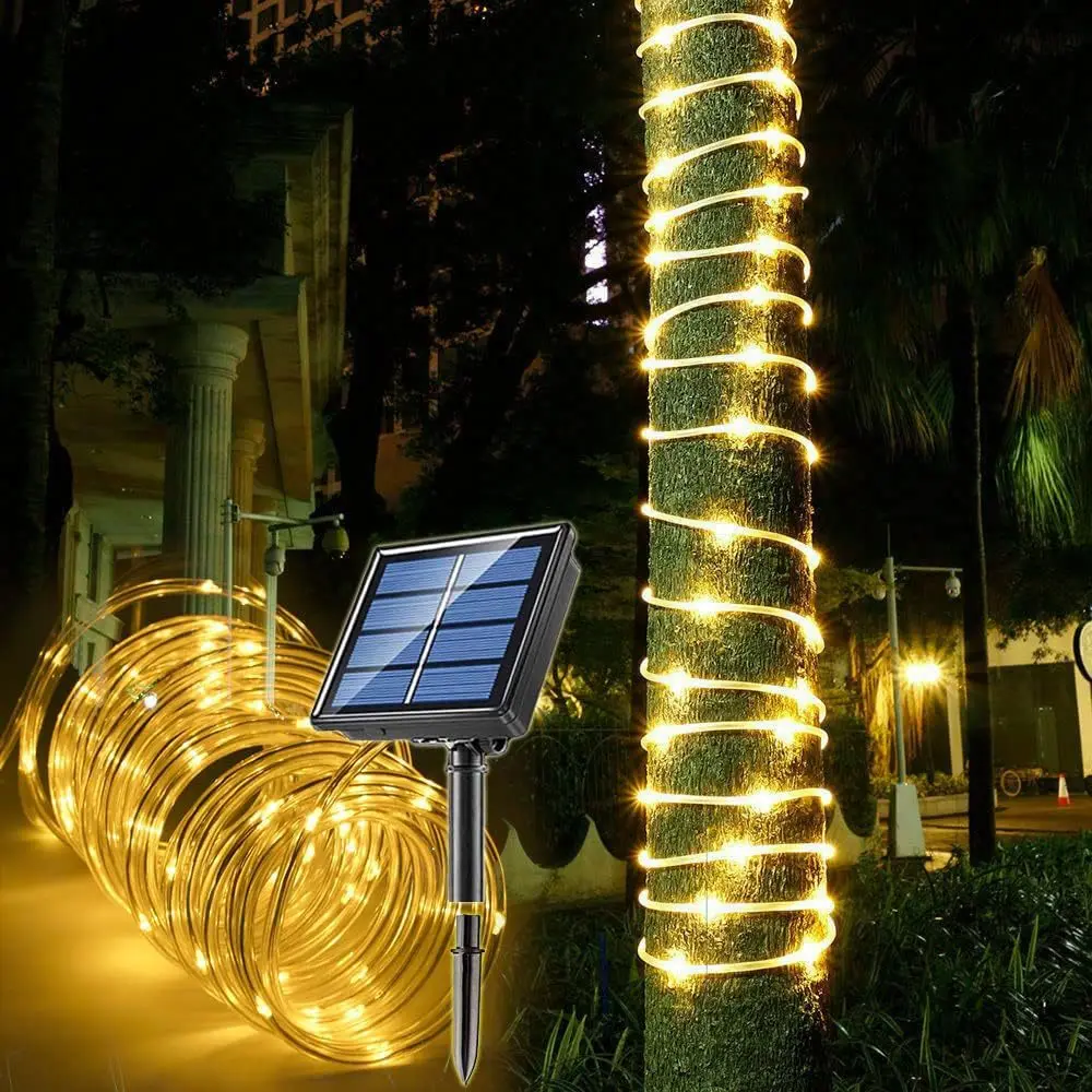 Copper wire lamp string outdoor waterproof courtyard holiday decorative factory direct solar hose copper LED
