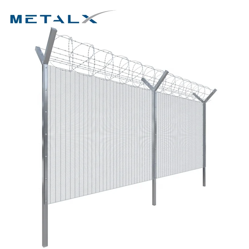 Modern fence 8 foot high pvc coated flat bar 358 fence anti cut anti cat clearview fence suppliers