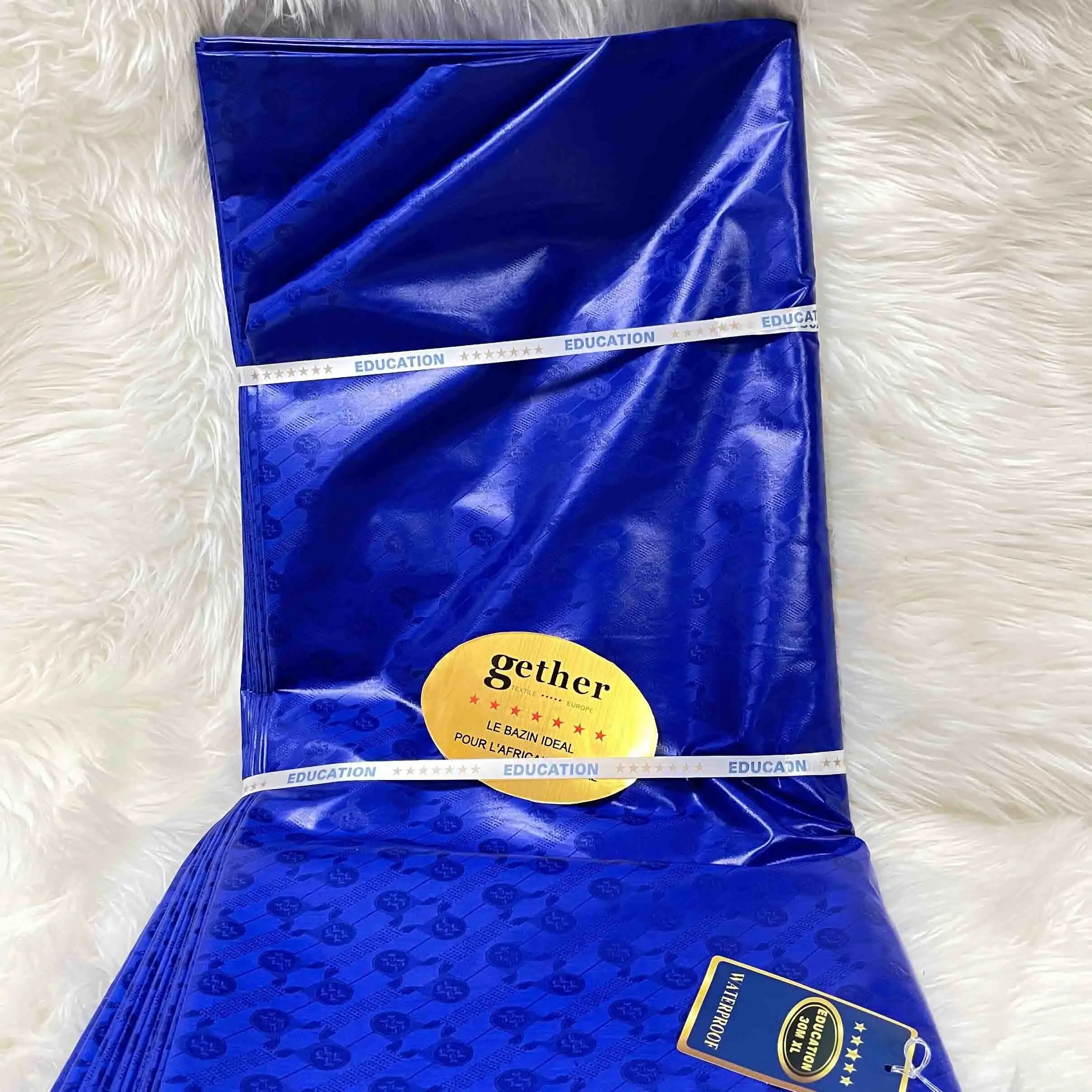  High Quality waterproof Guinea Brocade Bazin Riche 10meter /pc Senegal Garment Tissu Traditional