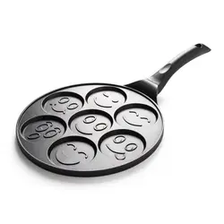 Aluminum alloy non-stick breakfast griddle crepe and pancake makers 7-mold pancake pan