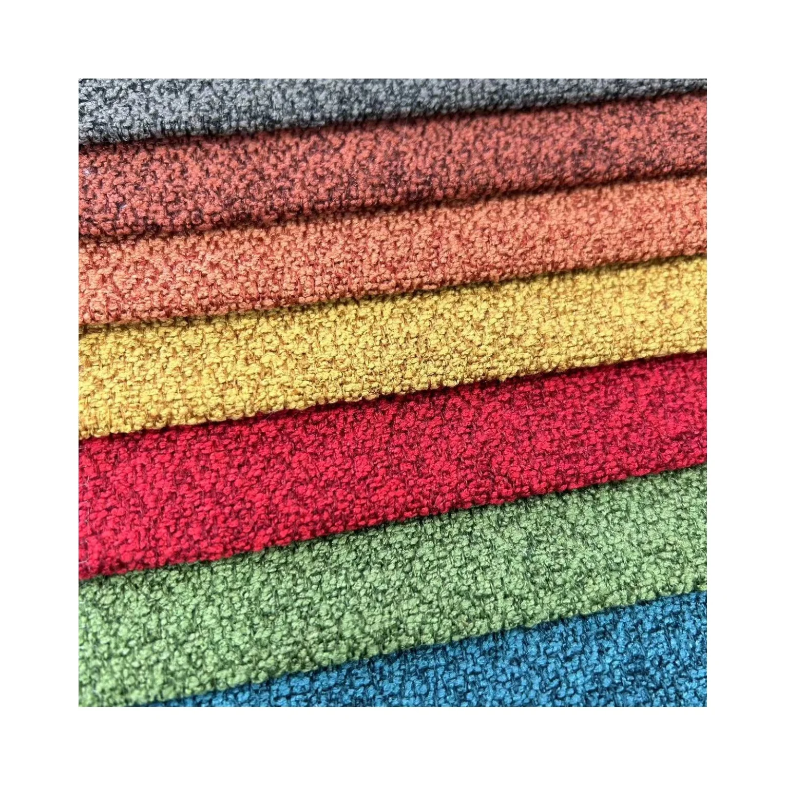 Factory Sale Durable High Quality Cost Price  100Polyester waterproof hessian linen fabric for sofa boucle fabric upholstery