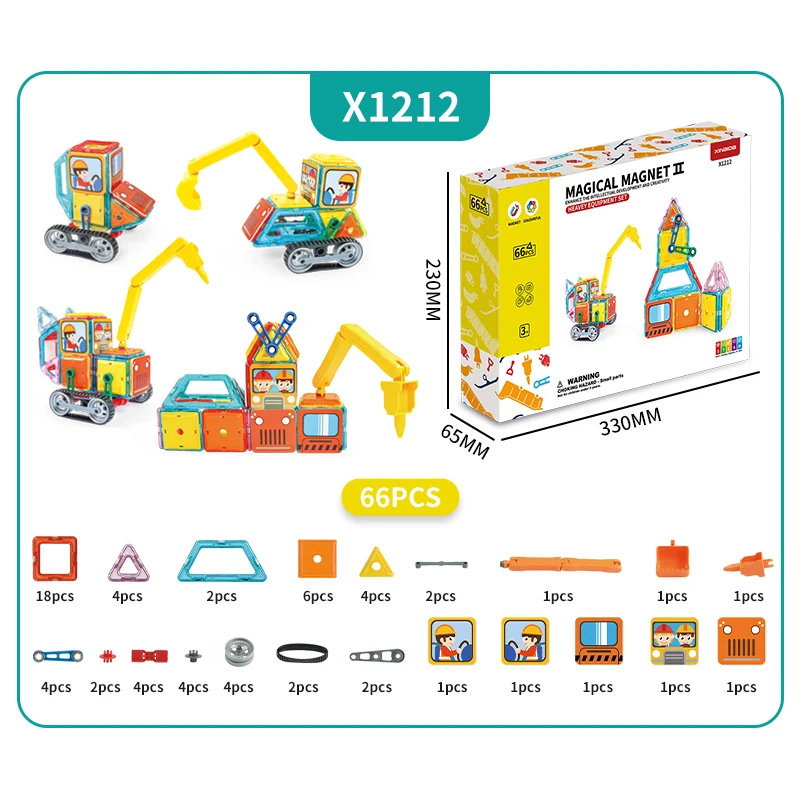 Children Creative Learning Preschool  Building Magnetic Block Set Educational Toys For Kids