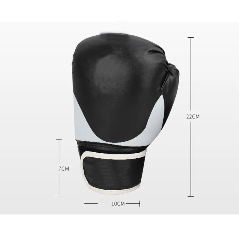 Durable custom logo PU EVA boxing training gloves red black for men or women