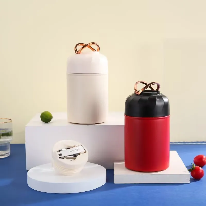500ml  Stainless Steel Insulated Food Jar Insulated Leak Proof Double Walled Food Cup Thermal Storage Lunch Container Canteen