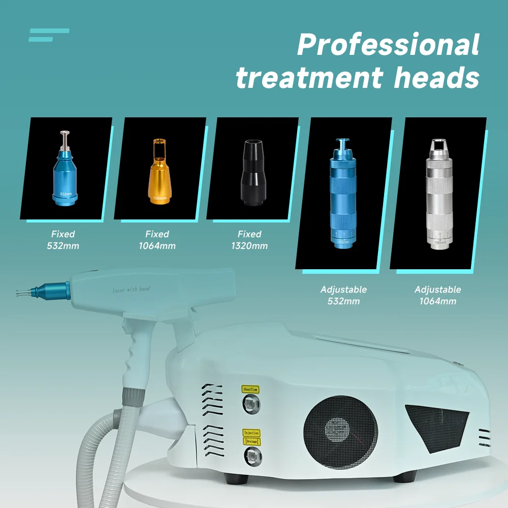 High-Power ND YAG Laser Tattoo Removal Machine with 532nm and 1064nm Q-Switched  ND YAG Laser Tattoo Removal Equipment