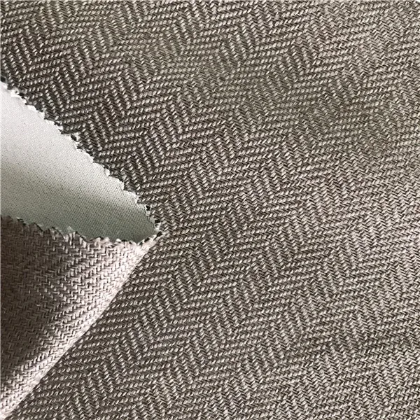 Herringbone IFR Fireproof Blackout Curtain Fabric