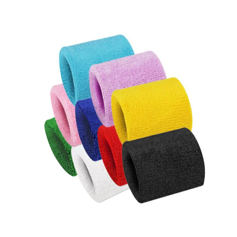 Amazon Hot Sale Promotional Gifts Sport Cotton Absorb Tennis Sweat Wrist Bands With Custom