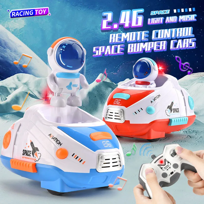 KS 2.4G Light Music Remote Control Space Bumper Car Toy Children Multiplayer Interactive spaceman Model Car Toys