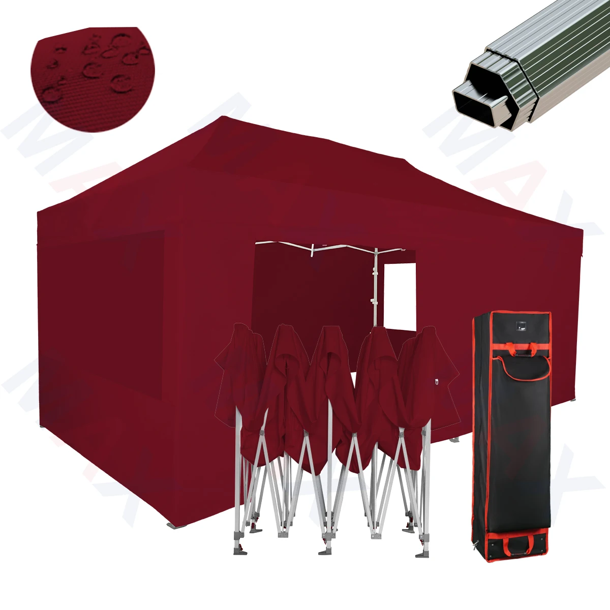 Custom Branded Outdoor Adjustable 10x20 ft Heavy Duty Tent Waterproof Exhibition Tents Aluminum frame canopy tent