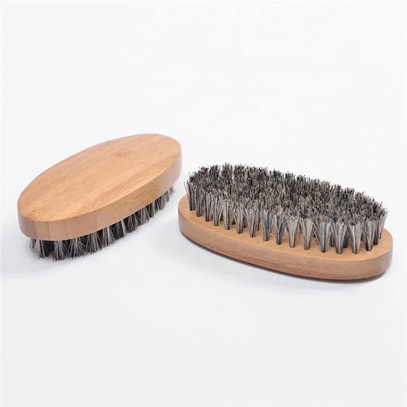 Natural Boar Bristle Beard Brush For Men Bamboo Face Massage That Works Wonders To Comb Beards and