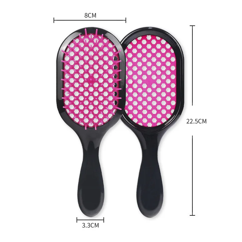 Hot-selling Hollow Detangling Massage Scalp Custom Vented Hair Brush Thick Hair Brush Comb ABS Shower Vet Use Vent Curly