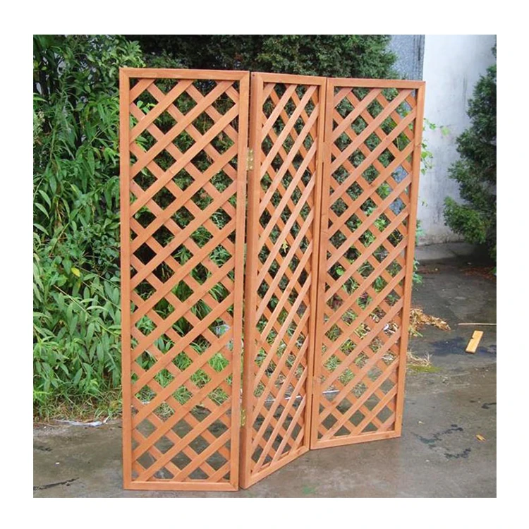 New Design Garden Wood Fence Hot Saling Lattice Fence Modern Unique Wooden Fence For Garden