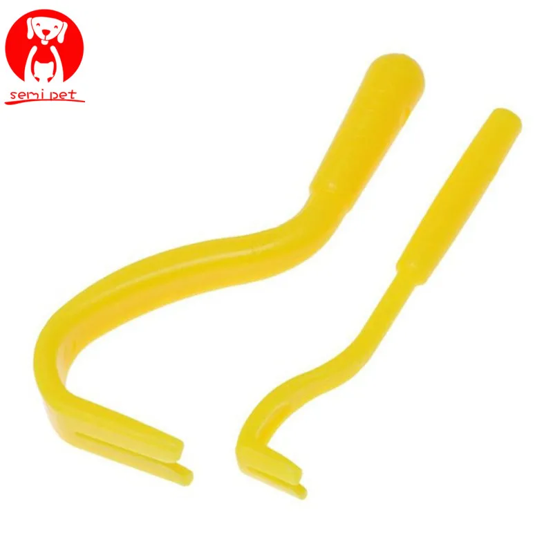 2pcs Pet Fleas Lice Tick Remover Tool Remover Plastic Portable Flea Dog Cleaning Device Tick Tweezer