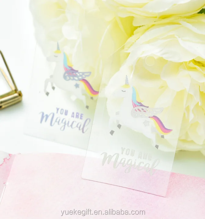 
DIY Unicorn and Rainbow Plastic Hang Tag for Scrapbooking Decoration Die Cut Acetate Hang Tag 