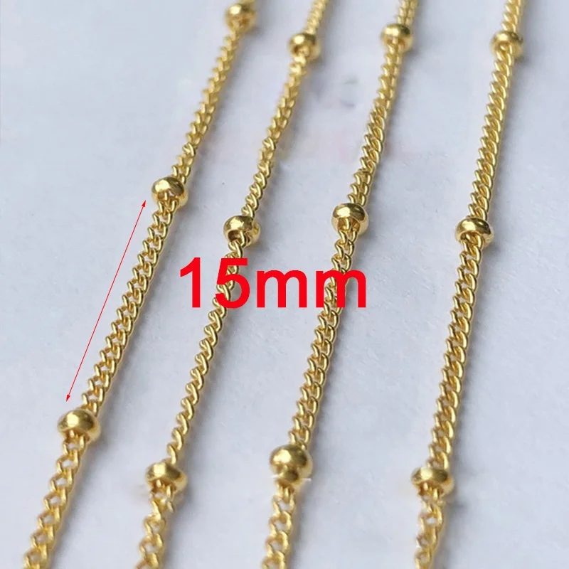 Tarnish Free 14K Gold Filled Satellite Chain for DIY Jewelry Making Bracelet Necklace Findings