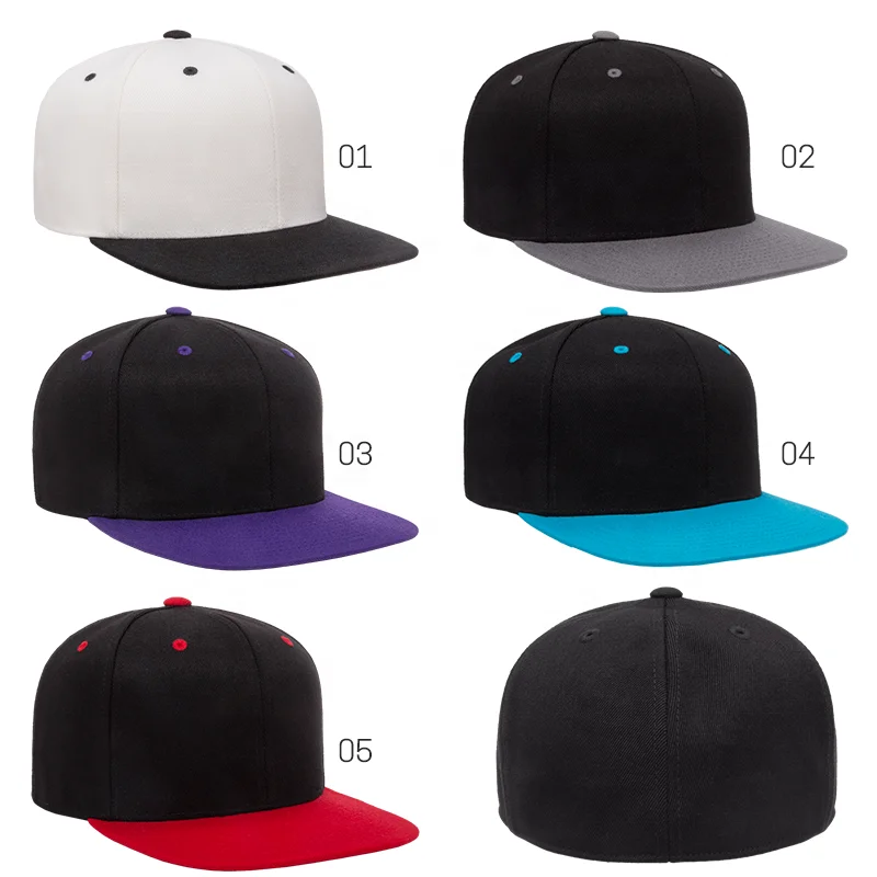 HS44 two tone custom mens blank black plain 6 panel mesh logo gorras flex fit snapback baseball full fitted cap hats