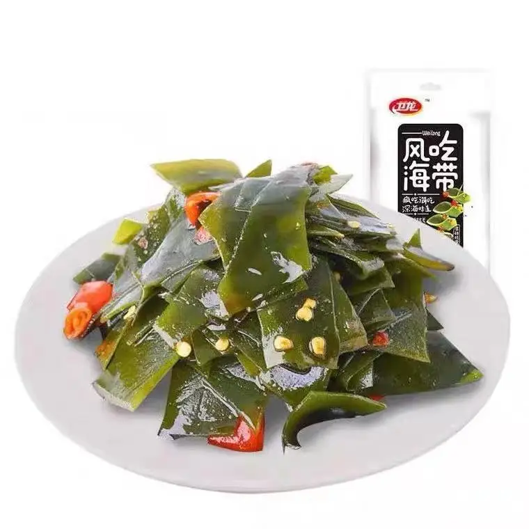 
Wholesale healthy snacks with Chinese characteristics, sweet and spicy pickled peppers, kelp slices and seaweed 20g*360 bags 