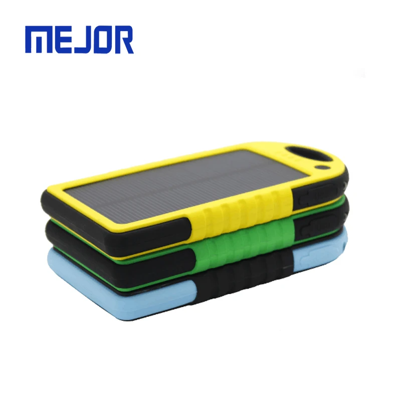 Emergency LED sun panel laddare powerbank 10000mah portable Usb charger 20000mah Solar power bank