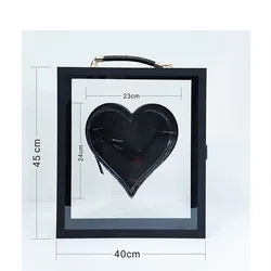 wholesale acrylic transparent with Mickey shape rose gift box portable flip flower box eternal  festive gift box