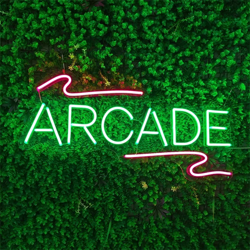 Back To The Arcade custom lighting real glass neon light sign tubes led neon sign customize