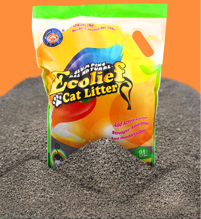 Free Samples Customization Strong Clumping Dust-Free Sodium Bentonite Pet Cleaning Grooming Products Cat Litter 20kg