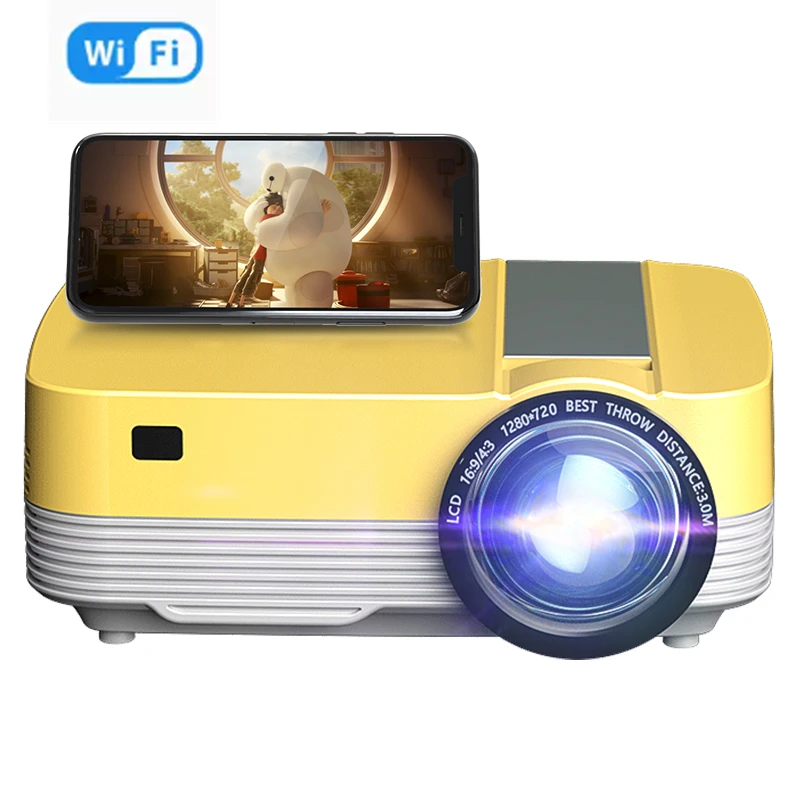 Factory Price Mini Laser Projection TV 120 inch Android 9.0 Wireless 2.4G WIFI Portable LCD Pocket Projector