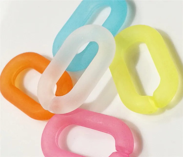 Acrylic Multiple Color Bag Accessory Big Chunky large  matte Plastic Chain for Lady