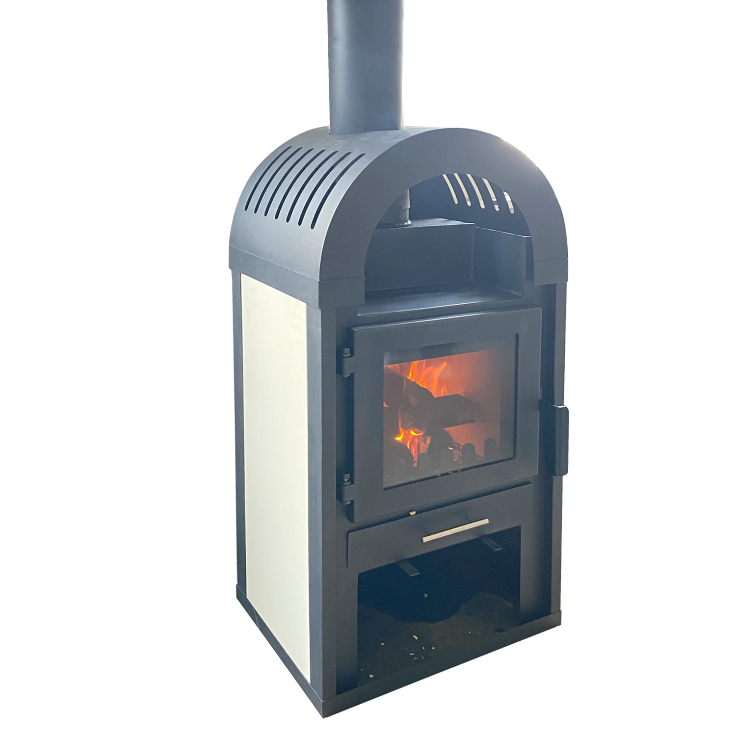 R1001A  High Quality New Design 10kw Modern Indoor Home Wood Burning Stove Wooden Fireplace Heater for House Living Room