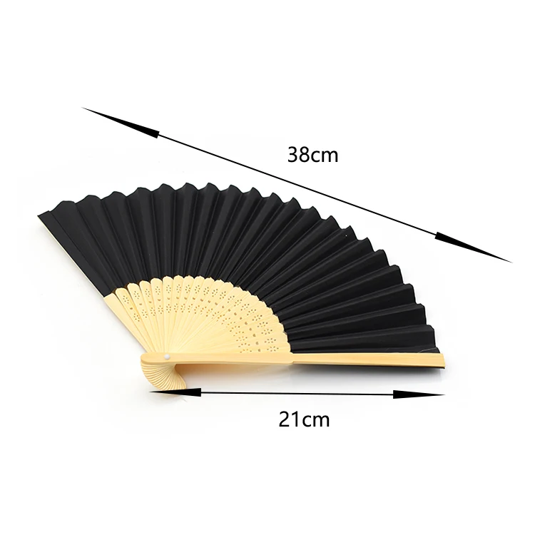 Promotional Children DIY Art Folding Bamboo Hand Fan Paper Folded Fan With Custom LOGO