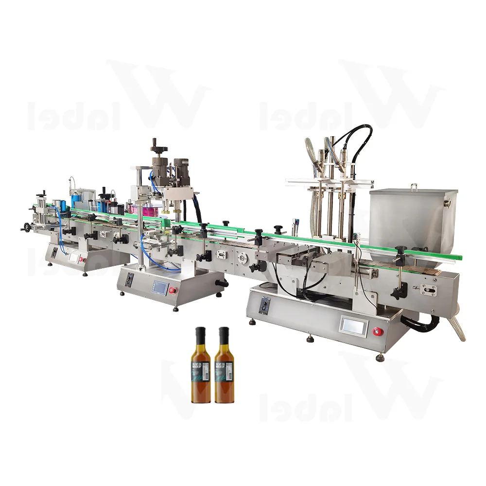 soft drink round bottle desktop filling capping and labeling machine production line
