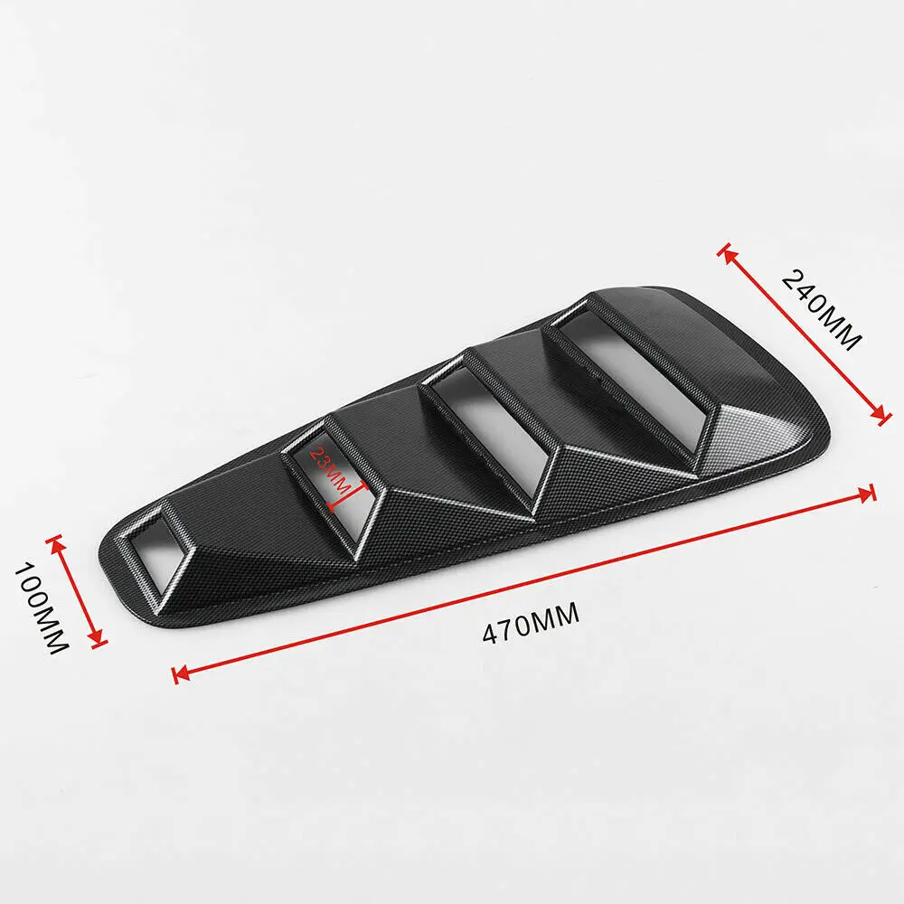 Side Vent Window Quarter Scoop,  Louver Covers Vent For 05-14 Ford Mustang