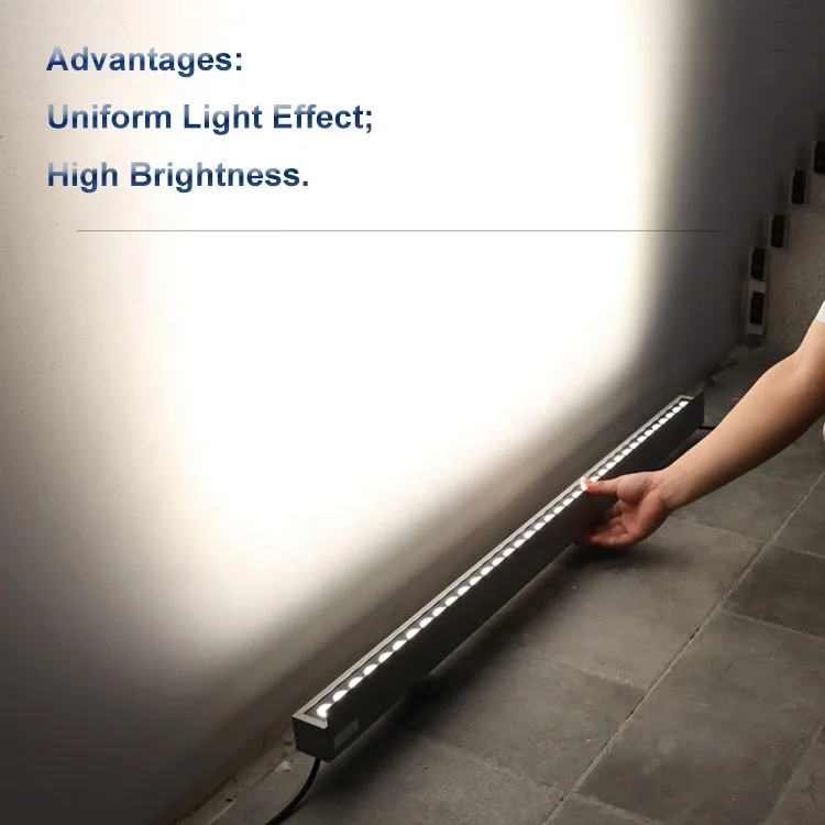 Direct Selling LED Wall Washer Light RGBW 4in 36W IP65 Pixel Bar Bridge Architectural Building Facade Lighting