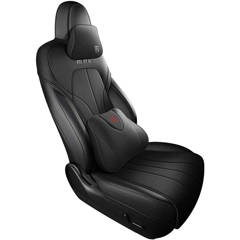 Sports Style  PU Leather Car Seat Covers Full Set Protector for Tesla Model3