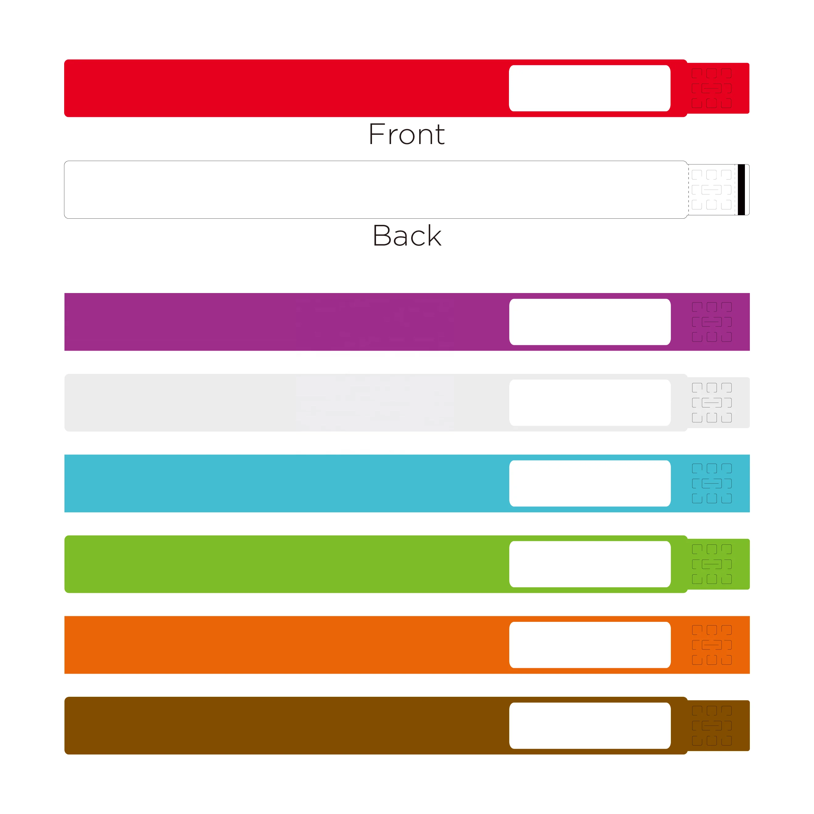 Waterproof fabric thermal wristbands for concert/music festival/resort/swimming pool/play ground/gym/activity/sports events