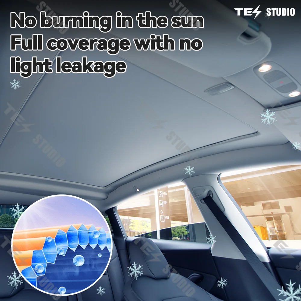 Car Interior Accessory Sunroof Retractable Assembly Sunshade Electric Curtain Cover For Tesla Model Y